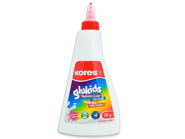 Pegamento Líquido Kores Blanco Glukids 250 Gramos. Color Blanco.