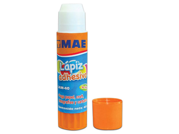 Lápiz Adhesivo Mae de 40g. Paquete con 6 piezas.