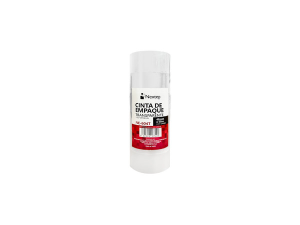 Cinta Nextep NE-604T, Uso General, 48 mm x 50 mts, Empaque Transparente, Caja con 6 piezas.