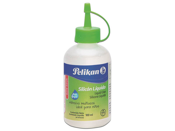 Silicón Líquido Pelikan 9500201 Base de Agua con 100ml. Color Blanco.