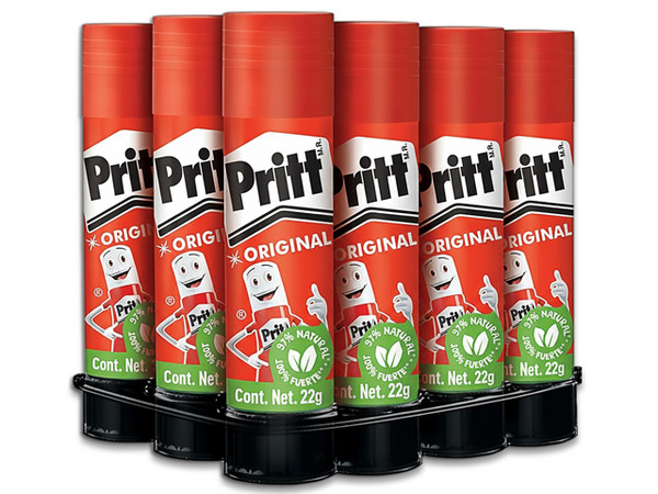 Pegamento en Barra, Pritt, Adhesivo Transparente, 22 Gr, Paquete con 12.