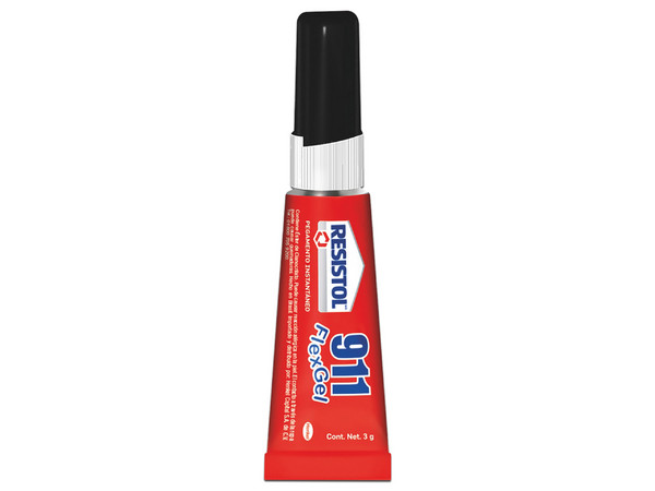 Pegamento Instantáneo RESISTOL Flex Gel 911, 3g. Color Transparente.