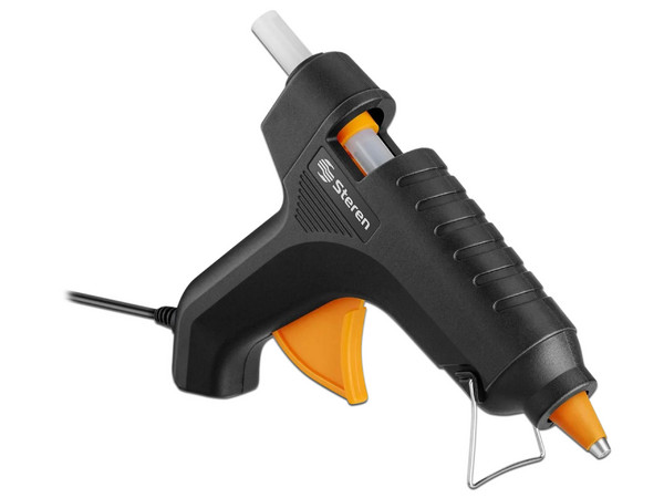 Pistola de Silicón Steren HER-245 40W, Ideal para Trabajos Escolares, Alta Distribución de Silicón en Caliente.