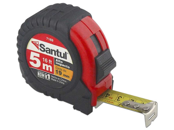 Cinta Métrica Santul 5 Metros, Flexómetro, Modelo Estándar.