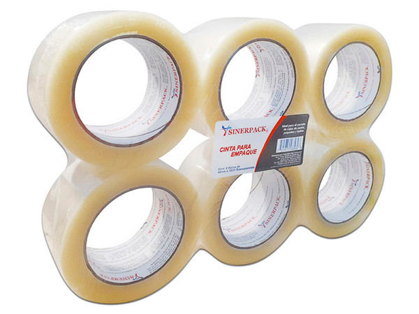 Cinta Adhesiva de Empaque TUK 174, 48mm x 150m, Transparente, Paquete con 6 Piezas.