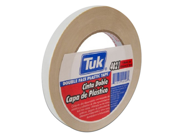 Cinta Adhesiva Tuk doble capa 4021, de 24 mm x 50m, 1 pieza.