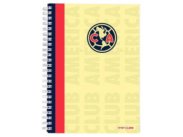 Cuaderno Profesional Dietrix First Class, Pasta Dura, Doble Anillo, 80 Hojas Raya, Club América Modelo Club America Amarillo.