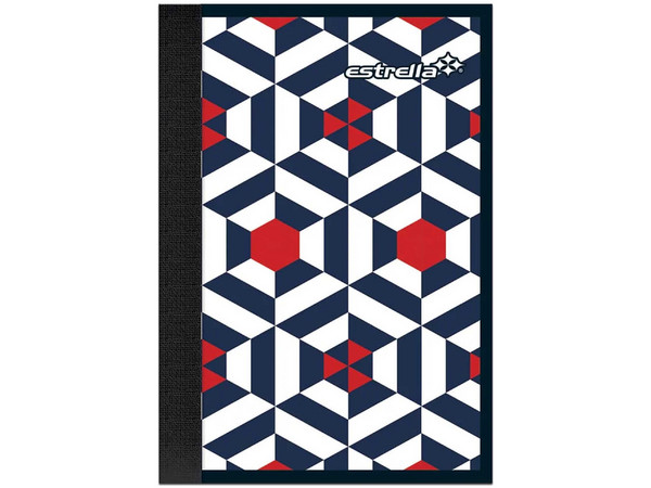Libreta Estrella 1/4, Pasta Dura Italiana, 96 Hojas. Colores Variados, Encuadernación Rústica.