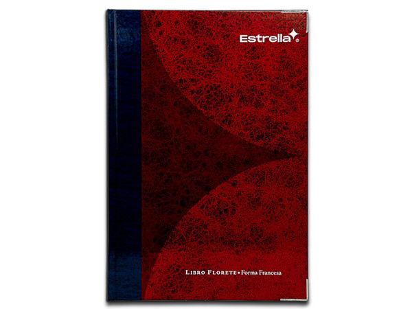 Libro Estrella Forma Francesa, 4 Columnas, 96 Hojas.