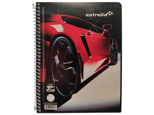 Cuaderno Estrella 0184 De Cuadro Grande, Forma Francesa de 100 hojas.