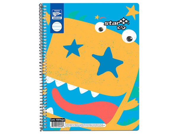 Cuaderno Doble raya Estrella Kids, Tipo profesional, 100 Hojas.