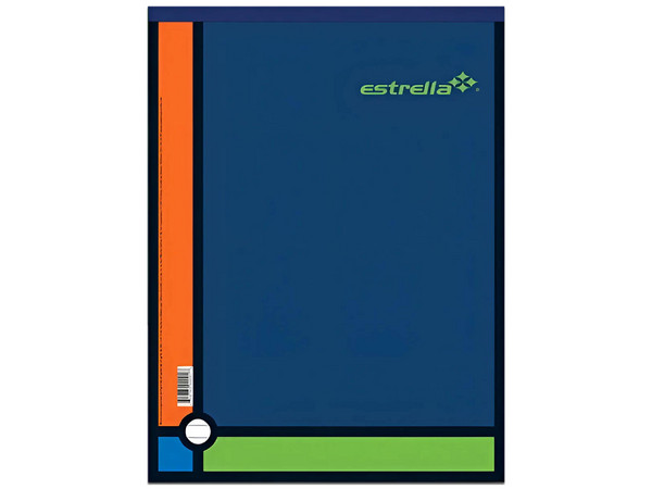 Block Estrella Carta Rayado 80 Hojas (Modelo 5) está diseñado con papel bond de 52 g/m2, mide 20.5 x 27.3 cm y presenta 80 hojas rayadas, ideales para escritura diaria. 