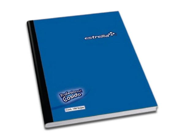 Cuaderno Estrella Profesional, Cosido, raya, con 100 Hojas.
