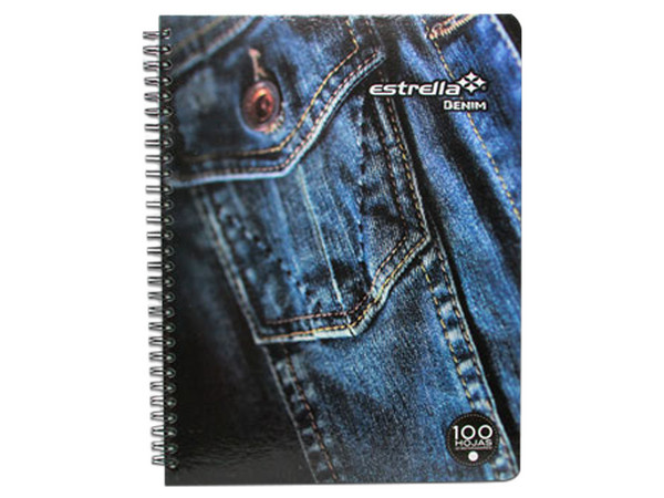 Cuaderno Estrella Profesional, doble wire c5, 100 Hojas.