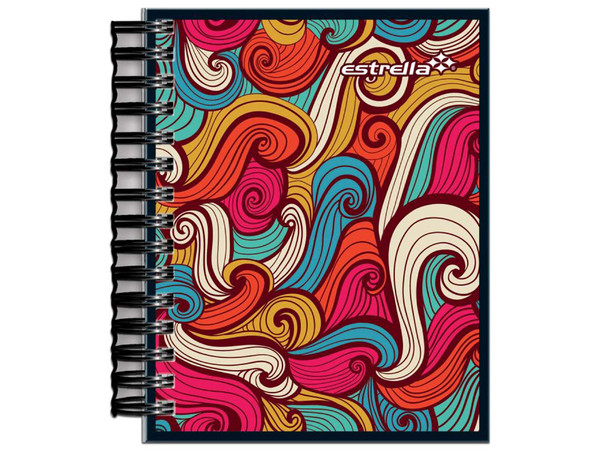 Libreta Estrella 1/8, Espiral Doble Wire-O, Pasta Suave. Contiene 100 Hojas con Encuadernación en Espiral.
