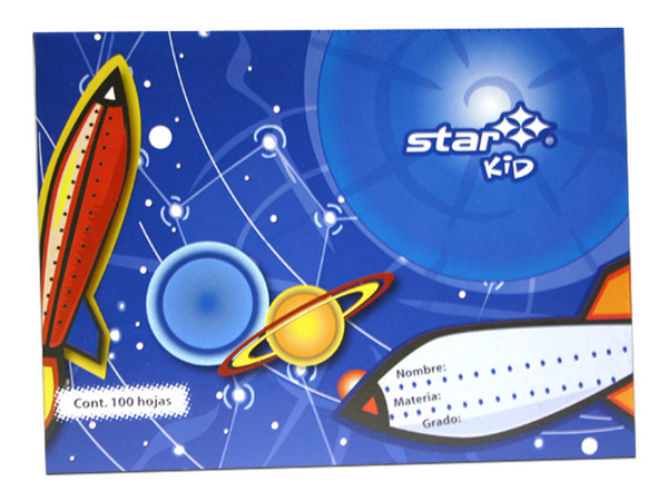 Cuaderno Estrella Engrapado Italiana, Blanco, 100 Hojas.