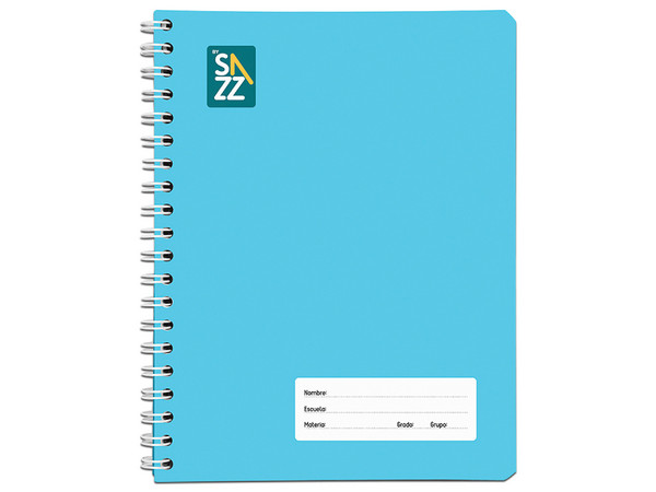 Cuaderno Profesional SAZZ 93323 Doble Aro, Raya, 100 hojas. Unicolor.