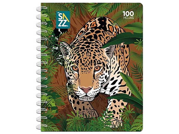Cuaderno Profesional SAZZ 93777 Doble Aro, Cuadro Chico C5, 100 hojas. Diseños Surtidos.