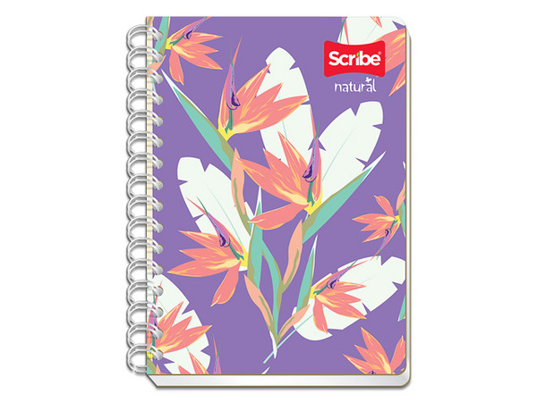 Cuaderno Frances Scribe Natural Raya Espiral Doble, 100 Hojas.