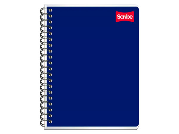 Cuaderno Scribe de Raya, Pasta Semi Rígida, Forma Francesa, 100 Hojas, Color Azul.