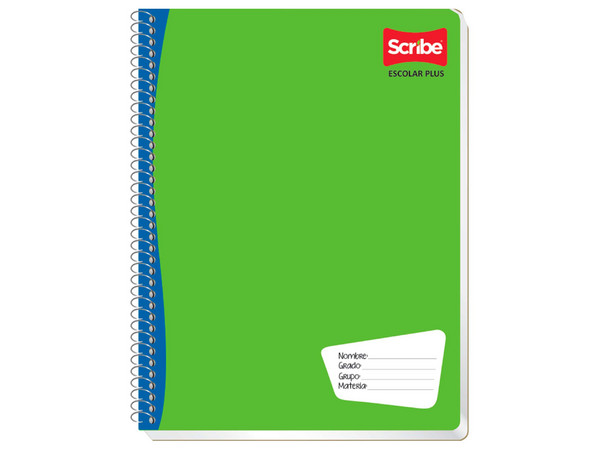 El Cuaderno Profesional Scribe Escolar Raya Espiral Doble 200 Hojas (Modelo 2530) está compuesto por 200 hojas de papel bond rayado, ideales para notas y apuntes. Su encuadernación en espiral doble facilita su uso y durabilidad.