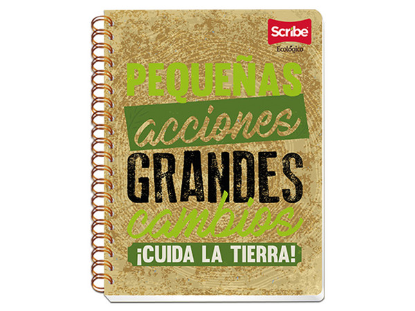 Cuaderno Scribe Espiral Doble Profesional Ecológico, 100 hojas, 24P.