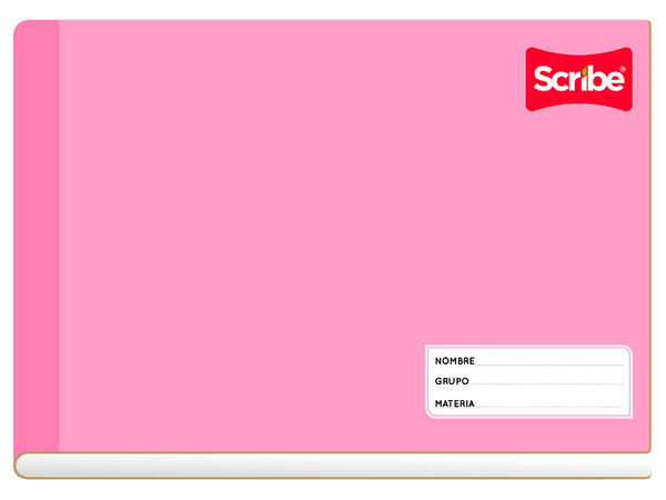 Cuaderno Scribe Clásico, Tamaño Italiano, Pasta semi rígida, 100 hojas, Color Blanco.