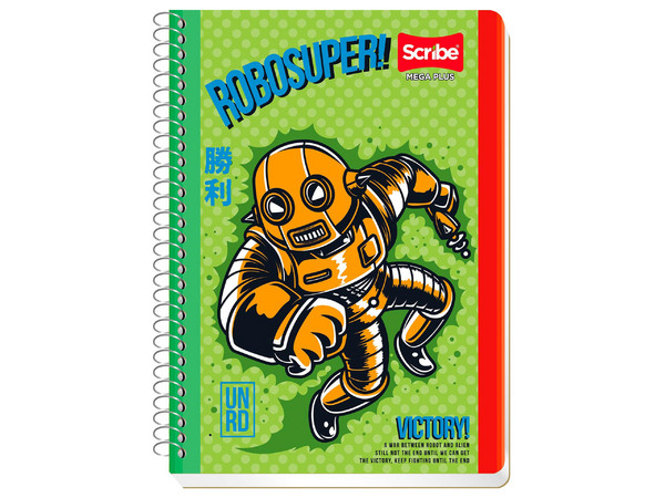 Cuaderno Scribe Mega Plus Espiral Francés con 100 Hojas.