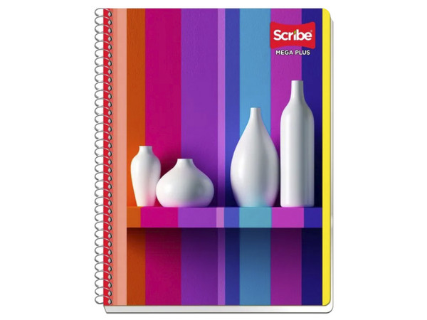Cuaderno Scribe Profesional Mega Doble Raya con 100 Hojas.