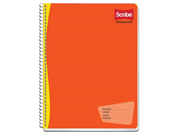 Cuaderno Scribe Profesional Escolar Blanco con 100 Hojas.