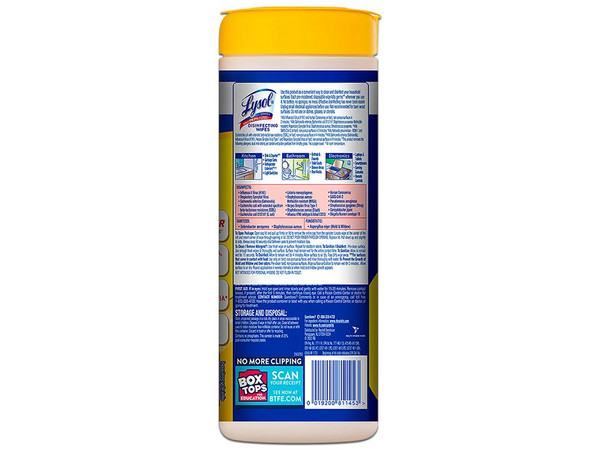 Toallas Húmedas Desinfectantes Lysol, 35 Piezas, Aroma Cítrico.