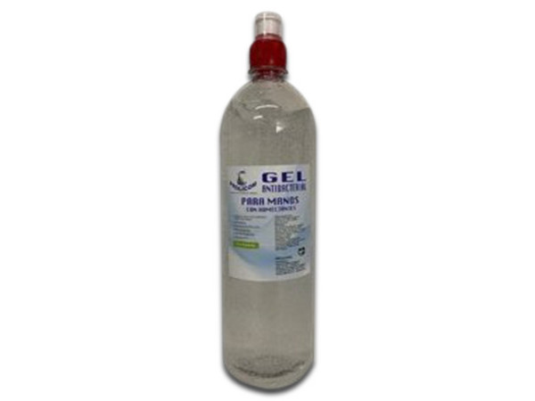 Gel antibacterial Prolicom 366054 de 1 litro, para manos, sin fragancia.