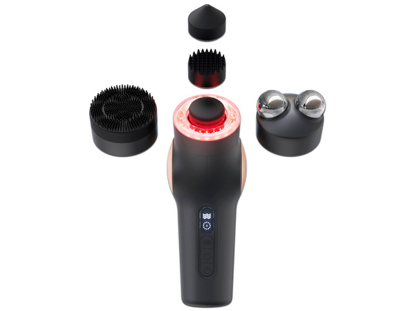 Masajeador eléctrico facial TheraFace Pro, 6 en 1, Color Negro.