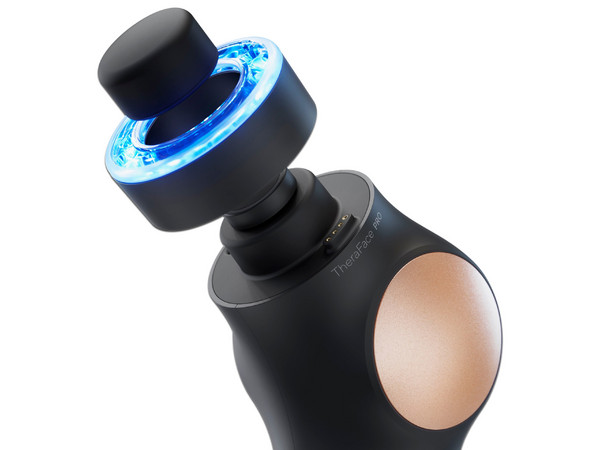 Masajeador eléctrico facial TheraFace Pro, 6 en 1, Color Negro.