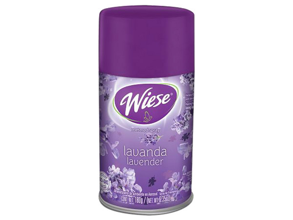 Aromatizante en Aerosol WIESE, de 256ml, Fragancia Lavanda.