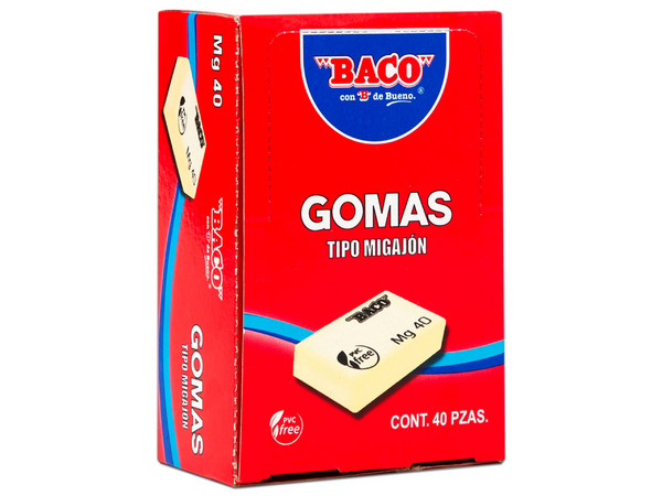Goma Baco Migajón MG-40 Caja c/40 Pzas