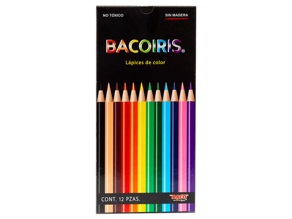 Colores BACO Bacoiris, Largos, 12 pzas, Colores Varios.