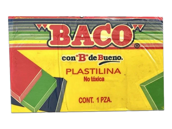 Plastilina Baco Marqueta de 180 g. Color Amarillo.