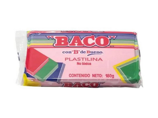 Plastilina Baco Marqueta 180g. Color rosa No. 53.