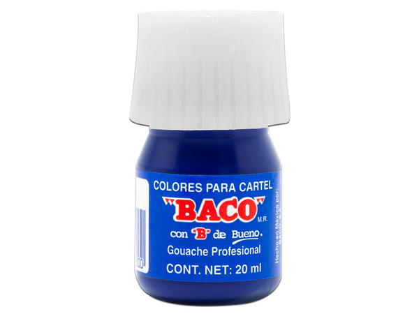 Pintura BACO para cartel de 20ml Color Azul Ultramar, paquete con 10.