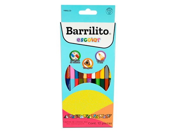 Lapices de colores Barrilito 1166LCD, 12 Piezas, Colores Diversos.