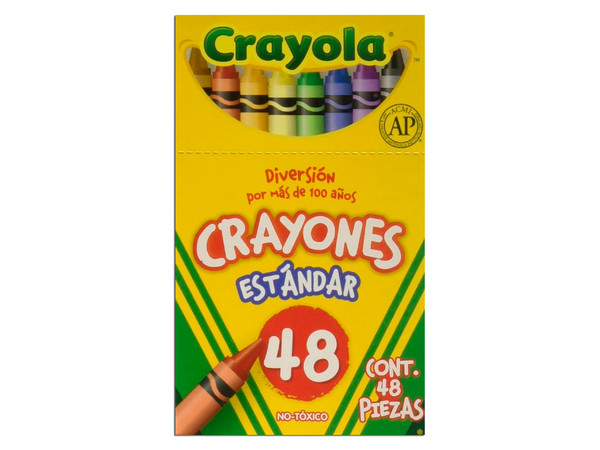 Crayones Crayola, Colores Surtidos, Paquete con 48 piezas.