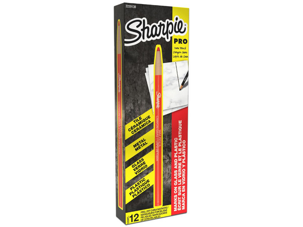 Marcador de Cera Sharpie 2229138, Caja con 12 Piezas. Color Rojo.