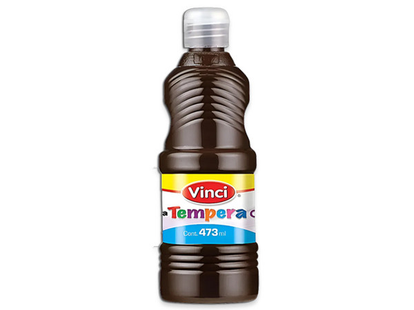 Pintura Témpera Vinci en color café viene en presentación de 473 ml, ideal para proyectos artísticos y manualidades.