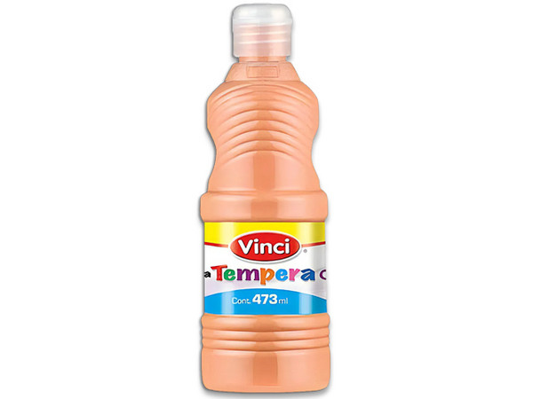 Pintura Témpera Vinci en color rojo carne imitación viene en presentación de 473 ml, ideal para proyectos artísticos y manualidades.