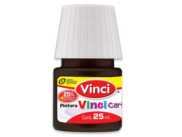 Pintura Vinci para cartel, color café, 20 ml.