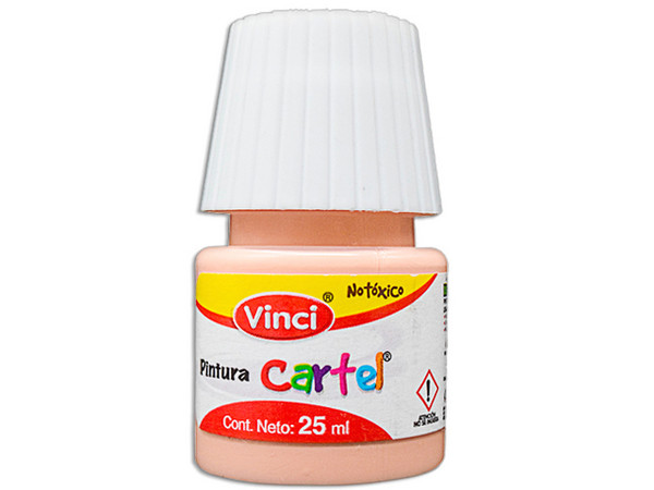 Pintura Vinci Cartel en color rojo carne imitación (67B) viene en presentación de 20 ml, ideal para proyectos artísticos y manualidades.