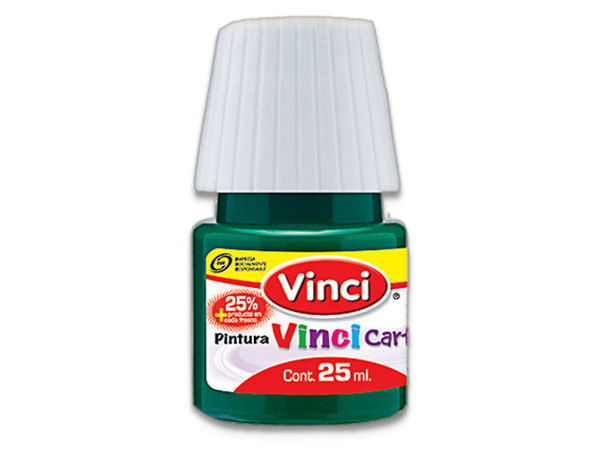 Pintura Vinci para cartel, color verde esmeralda, 20 ml, caja con 10 piezas.