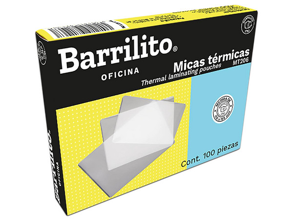 Micas Térmicas Barrilito, 110x155mm, 200 Micras, Caja con 100 Piezas.