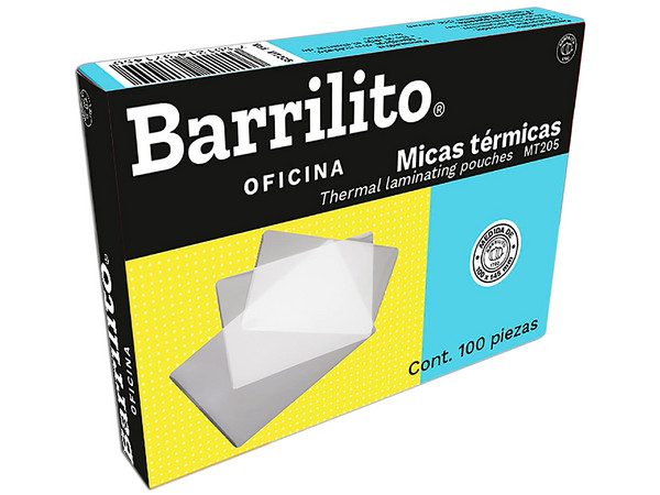 Micas Térmicas Barrilito, 100 x 145 mm, 8 micras, Caja c/100 piezas.